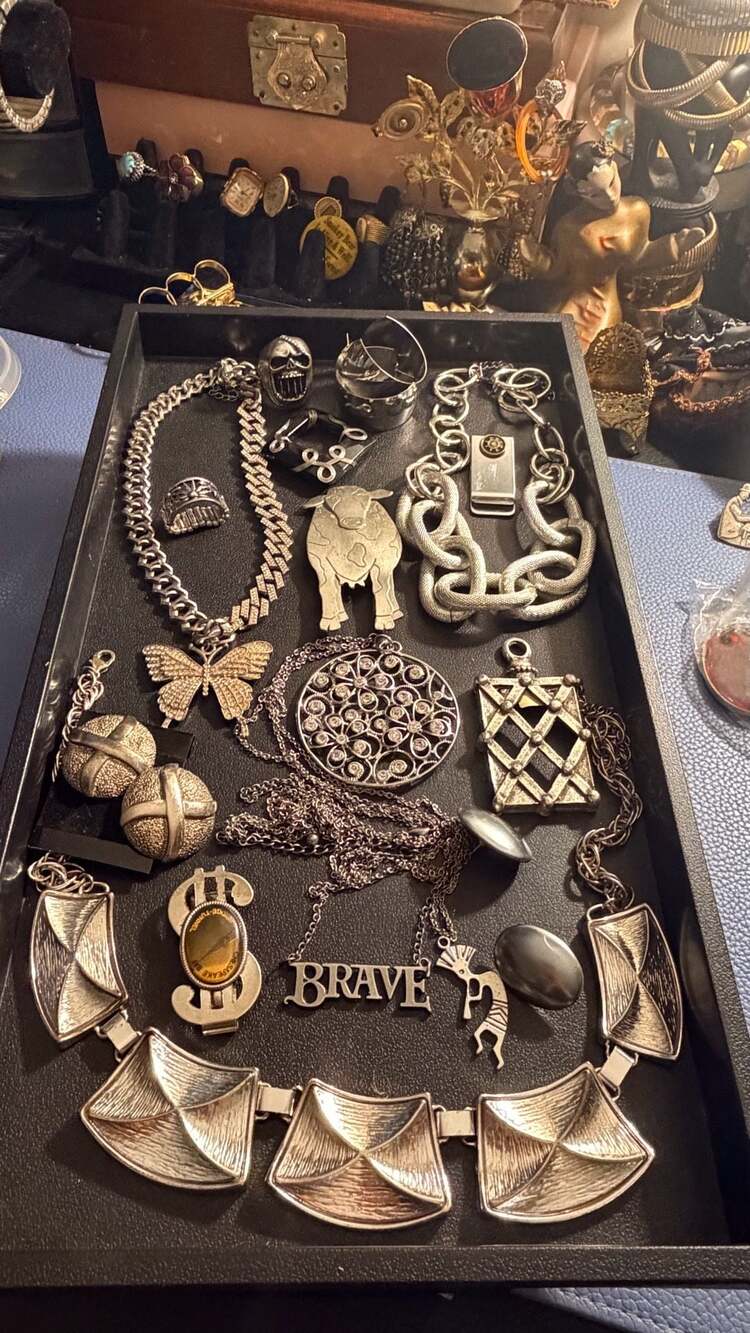 Vintage  Jewelry Collection Including Statement Necklaces, Pendants,& Earrings